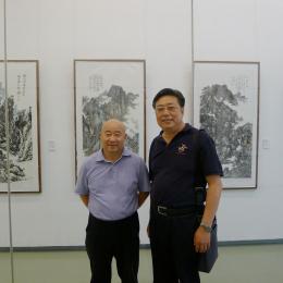 与范扬导师在2014国家画院导师工作室教学十周年成果展现场